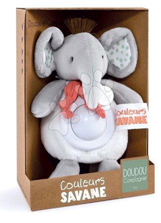 Plush animals - Plush elephant with night light Nightlight Couleurs Savane Doudou et Compagnie - 2