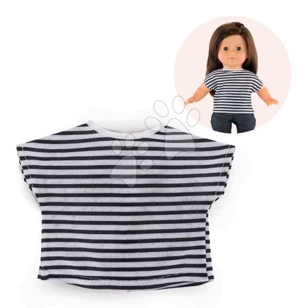 Oblečení pro panenky - Oblečení Striped T-shirt Navy Blue Ma Corolle - 1