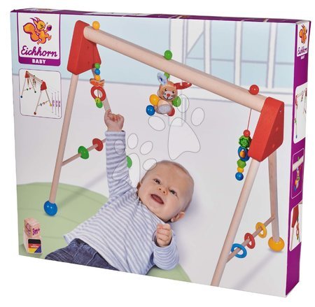 Hrázdičky a hracie podložky  - Drevená hrazda Baby Gym Trainer Eichhorn - 3