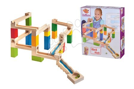 Fa építőjátékok Eichhorn - Fa építőjáték labirintus Large Marble Run Construction Set Eichhorn - 4