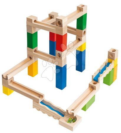 Fa építőjátékok Eichhorn - Fa építőjáték labirintus Large Marble Run Construction Set Eichhorn - 1