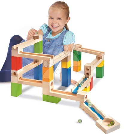 Fa építőjátékok Eichhorn - Fa építőjáték labirintus Large Marble Run Construction Set Eichhorn - 3