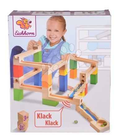 Fa építőjátékok Eichhorn - Fa építőjáték labirintus Large Marble Run Construction Set Eichhorn - 5