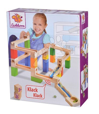 Fa építőjátékok Eichhorn - Fa építőjáték labirintus Large Marble Run Construction Set Eichhorn - 6