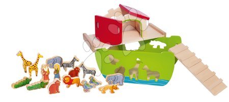 Jouets didactiques en bois - Arche de Noé en bois Eichhorn Stacking Toy Ark avec des animaux, - 7