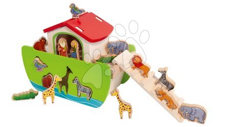 Giocattoli didattici in legno - Arca di Noè in legno con formine animali Stacking Toy Ark Eichhorn - 7