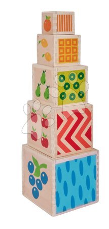 Jouets didactiques en bois - Tour d'empilage en bois Color Stacking Tower Eichhorn, - 2