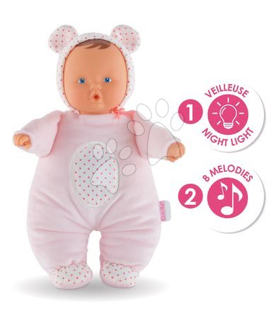 Panenky od 0 měsíců - Panenka Babibear Nightlight Pink Mon Doudou Corolle - 11