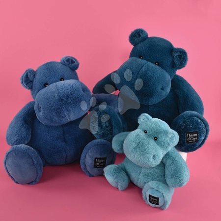 Plüssállatkák - Plüss víziló Hip' Blue Hippo Exotique Histoire d’ Ours - 3