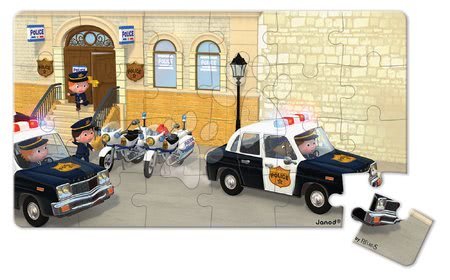 Dětské puzzle do 100 dílků - Puzzle Borisovo policejní auto Janod - 5