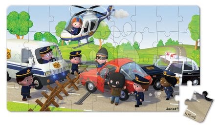 Dětské puzzle do 100 dílků - Puzzle Borisovo policejní auto Janod - 6