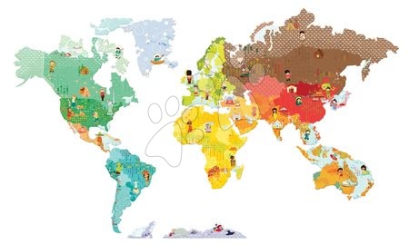 Magnetky pre deti - Magnetická dekorácia do detskej izby World Magneti' Stick Janod - 3