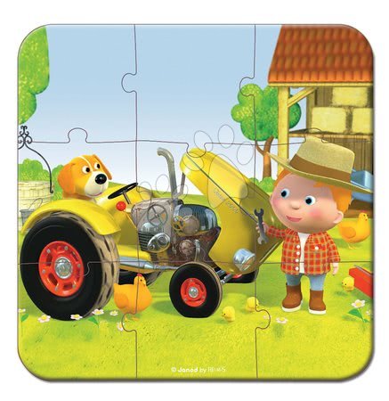 Dětské puzzle do 100 dílků - Puzzle Petrův traktor Janod - 2