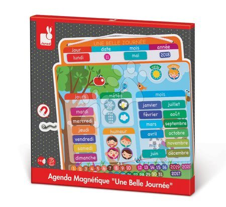 Magnetky pro děti - Magnetická tabule Magnetic Diary – Une Belle Journee Janod - 4