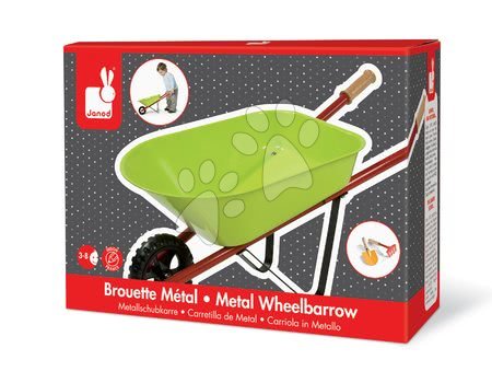 Hry na zahradníka - Plechové kolečko Natur' Metal Wheelbarrow Janod - 3