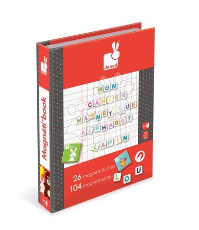 Magnetky pro děti - Magnetická kniha Alphabet French Magneti'Book Janod - 2