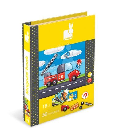 Magnetky pre deti - Magnetická kniha Vehicles Magneti'Book Janod - 3