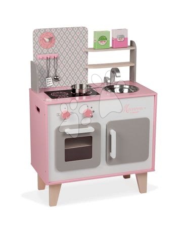 Dřevěné kuchyňky - Set dřevěná kuchyňka Macaron Maxi Cooker Janod - 1