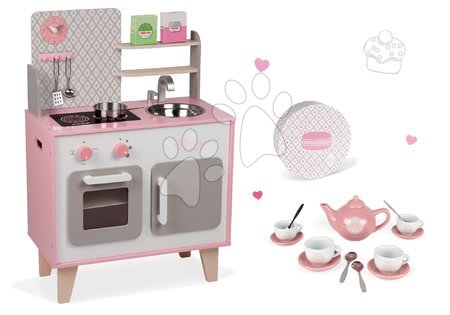 Dřevěné kuchyňky - Set dřevěná kuchyňka Macaron Maxi Cooker Janod - 15