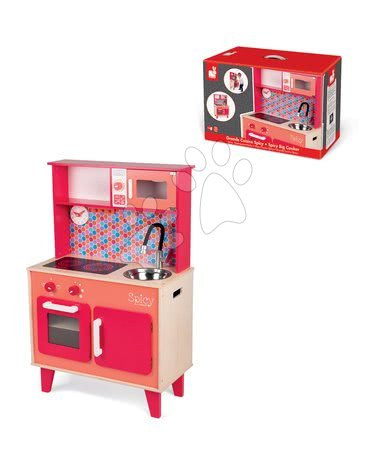 Wooden play kitchens - Wooden kitchen Spicy Cooker Janod - 11