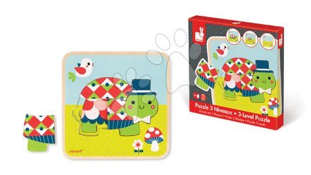 Puzzle per i più piccoli - Puzzle in legno per per i più piccoli Famiglia delle tartarughe Janod - 7