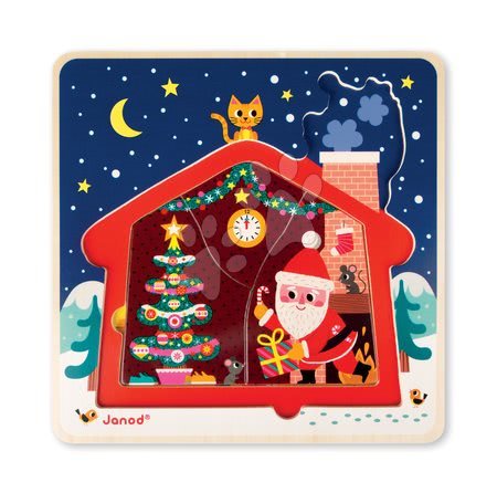 Puzzle per i più piccoli - Puzzle in legno Natale in casa Janod - 3