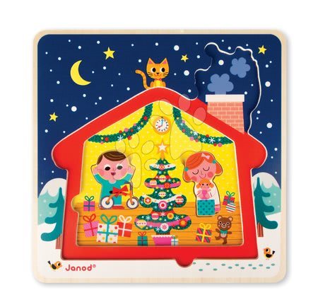 Puzzle per i più piccoli - Puzzle in legno Natale in casa Janod - 5