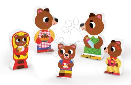 Baby puzzles - Wooden puzzle for the little ones Bears in the kitchen Chunky Janod - 3