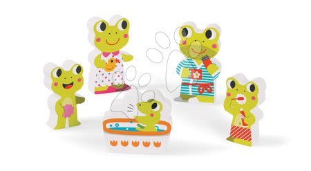 Puzzle pour enfants - Puzzle en bois pour les plus petits Grenouilles Janod dans la salle de bain - 3