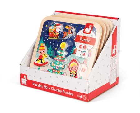 Puzzle für die Kleinsten - Holzpuzzle Magic Christmas Chunky Janod - 5