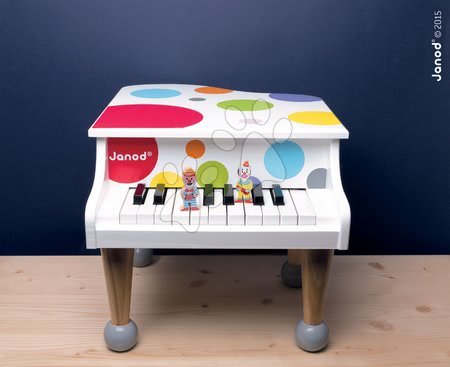 Detské hudobné nástroje - Drevený klavír Confetti Grand Piano Janod - 6