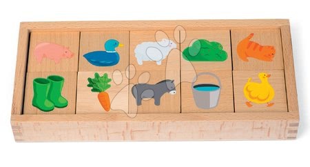 Pexeso - Dřevěné pexeso Barnyard Memory Game Janod - 1