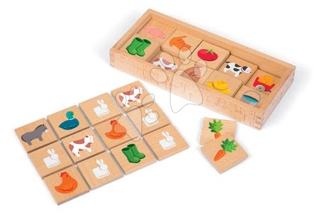 Pexeso - Dřevěné pexeso Barnyard Memory Game Janod - 3