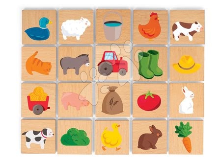 Pexeso - Dřevěné pexeso Barnyard Memory Game Janod - 4