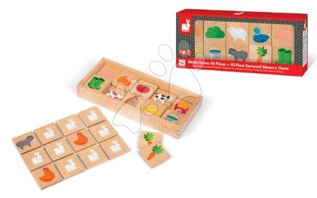 Pexeso - Dřevěné pexeso Barnyard Memory Game Janod - 5