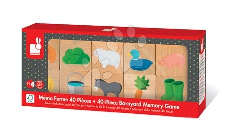 Pexeso - Dřevěné pexeso Barnyard Memory Game Janod - 6