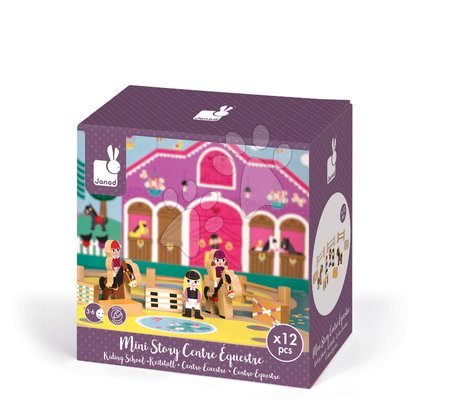 Farm vehicles - Wooden Fairy Tale Riding School Mini Story Janod - 3