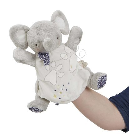 Pre detičky od narodenia - Plyšový sloník bábkové divadlo Elephant Doudou Puppet Petites Chansons Kaloo_1