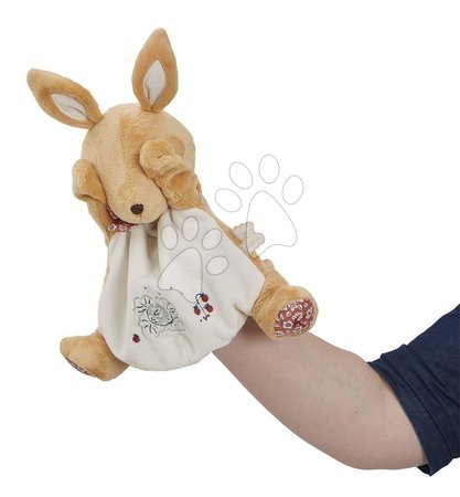 Loutky pro nejmenší - Plyšový zajíček loutkové divadlo Rabbit Doudou Puppet Petites Chansons Kaloo - 2