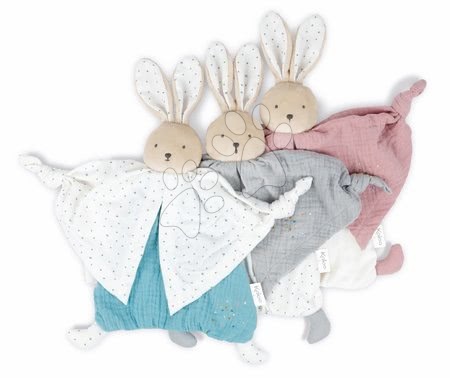 Igrače za crkljanje in uspavanje - Zajček iz blaga moder Organic Cotton Doudou Rabbit Blue Kaloo - 2