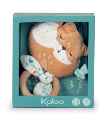 Pour bébés - Hryzátko líška s dreveným krúžkom Leonard Fox Teether Fripons Kaloo - 2