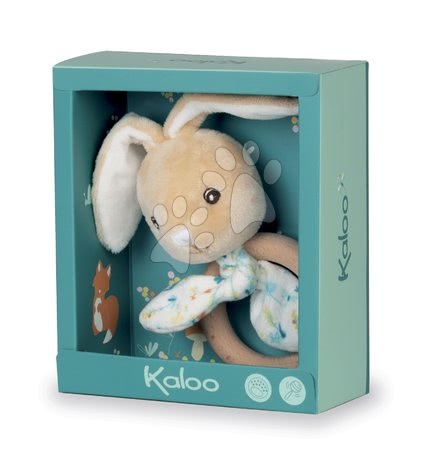 Pour bébés - Lapin Justin Rabbit Teether Fripons Kaloo avec un anneau en bois - 3