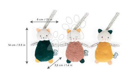 Hračky na mazlení DouDou - Plyšová koťata pro rozvoj smyslů miminka Cuddly Kitties Stimuli Kaloo - 6