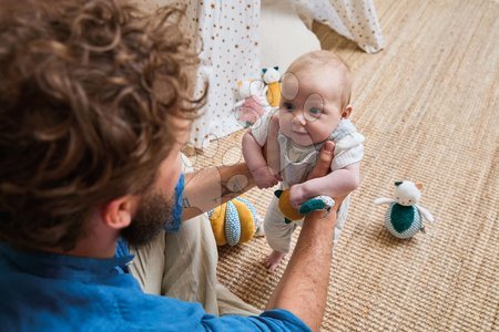 Spielzeuge über das Kinderbett - Plüschball mit einer Katze zur Entwicklung der Feinmotorik des Babys Hand-grip Ball Stimuli Kaloo - 9