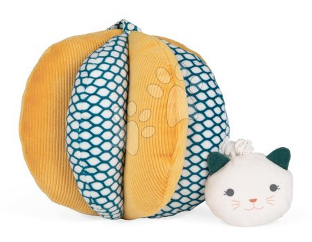 Pre detičky od narodenia - Plyšová lopta s mačičkou pre rozvoj jemnej motoriky bábätka Hand-grip Ball Stimuli Kaloo_1