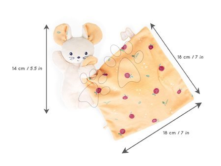 Comforters - Plush mouse for cuddling Mouse Carré Doudou Kaloo - 4