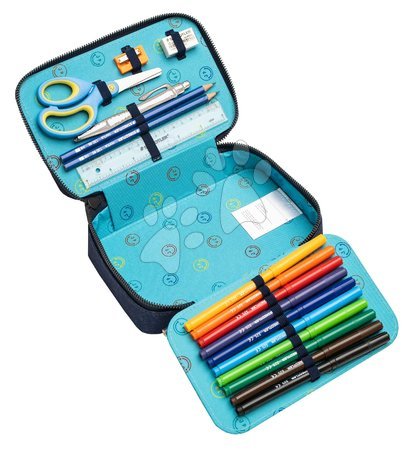 Kreativní a didaktické hračky - Školní penál Pencil Box Filled Boxing Tiger Navy Mélange Jeune Premier_1
