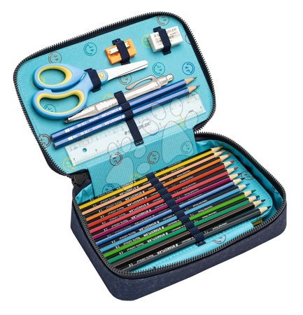 Schulfedertaschen - Federmäppchen Pencil Box Gefüllt Boxen Tiger Navy Mélange Jeune Premier - 2