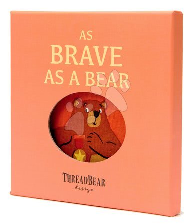 Hračky pre najmenších - Textilná knižka Brave as a Bear Rag Book ThreadBear_1