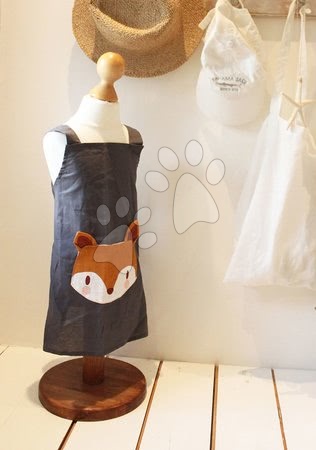 Zástěry pro děti - Zástěra pro děti Liška Fox Linen Cotton Apron ThreadBear - 3